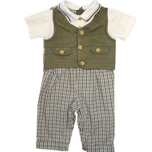Dapper baby vintage one piece outfit, 6-9 months